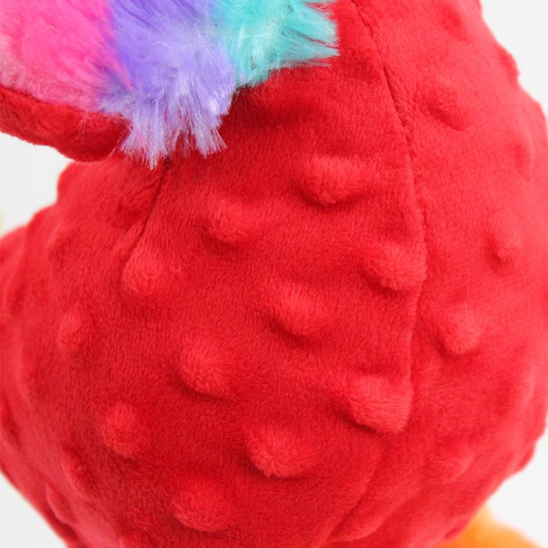 Tri-Color Rooster Plush Squeaky Rope Knot Toy for Dogs and Cats, Chew-Resistant Teething Dental Cleaning Interactive Pet Toy