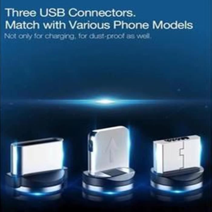 LED Flow Luminous Magnetic Lighting USB Cable for iPhone XR X 7 8 Micro Type C Charger Fast Charging Magnet USB Type-C Charging