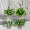 4 Pieces Small Fake Plants Artificial Potted Decorative Faux In Pot Bonsai
