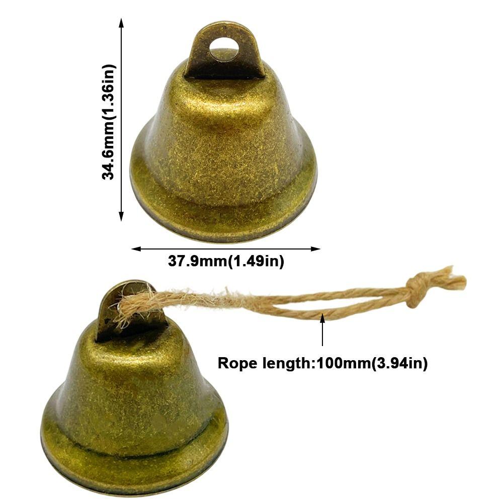 5pcs Vintage Retro Bell Ornaments 2Styles Vintage Decor Decoration Rustic Bells for Christmas Tree