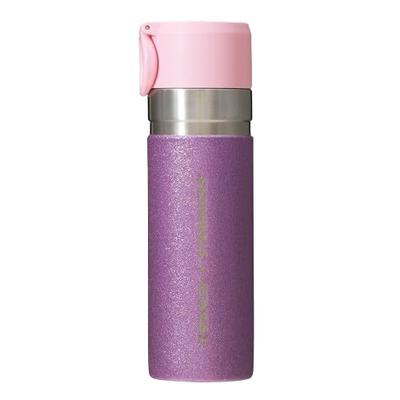 STARBUCKS Starbucks SAKURA2024 Бутылка из нержавеющей стали STANLEY Glitter Purple 473 мл Sakura Sakura Sakura 2024 Стакан для кофе Starbucks Glitter Cute