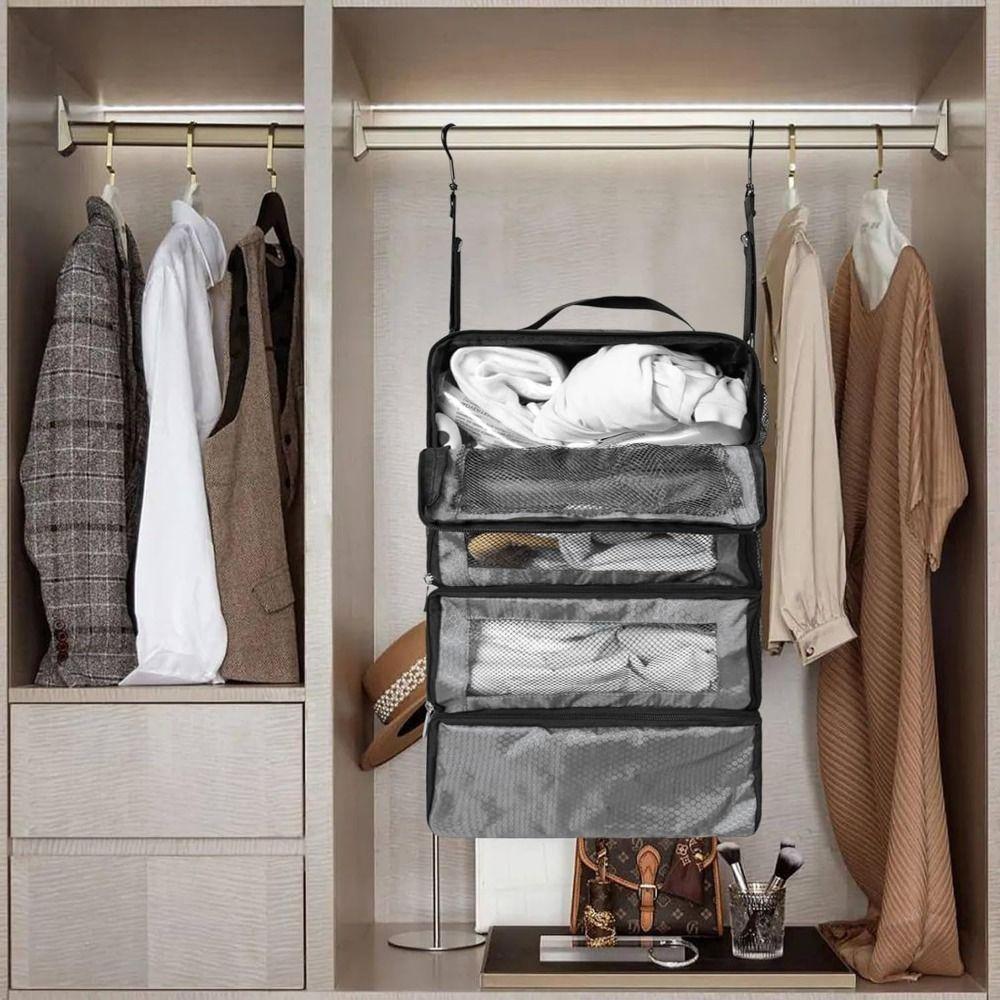 Multi-Layer Foldable Clothes Storage Bag Large Capacity Waterproof Travel Clothes Organizer Portable Multifunctional