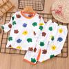 Summer Children's Mesh Pajamas Suit Boys Three-quarter Sleeve Baby Air-conditioning Clothes Girls Short-sleeved Cotton Children's Short-sleeved