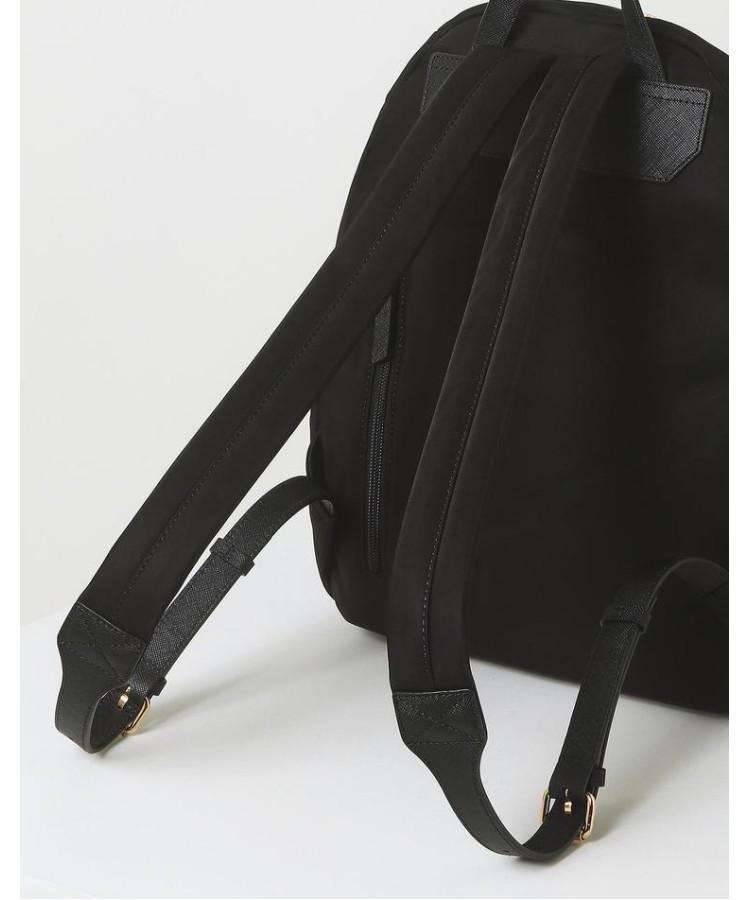 Hazzys Women Acc [Lily] Basic Nylon Leather Combination Round Backpack M Hiba6E304Bk