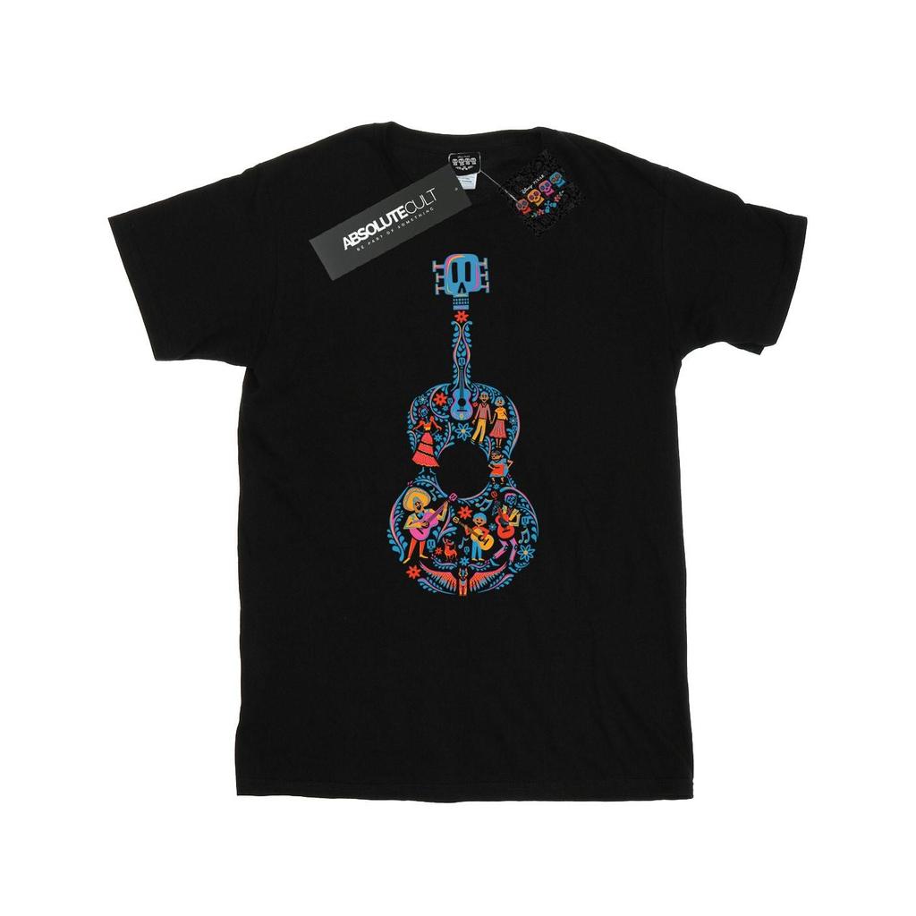 Disney Mens Coco Guitar Pattern T-Shirt