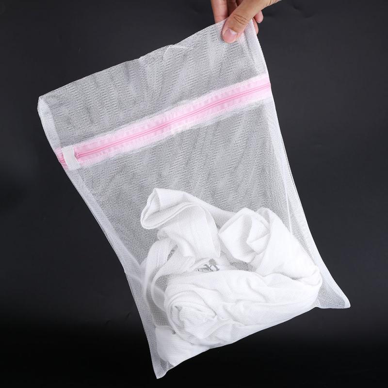 Zipped Mesh Clothes Socks Bra Underwear Lingerie Washing Bag Laundry Machine