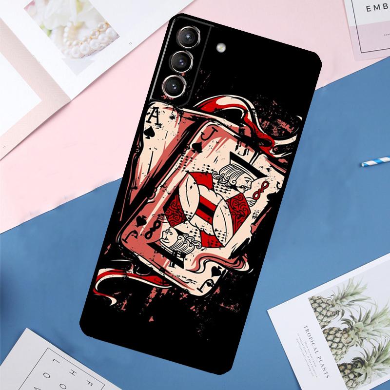 Кейс для телефона Samsung Galaxy с рисунком "Туз пик" Для Samsung Galaxy S24 Ultra S20 S21 S22 S23 S25 Ultra S9 S10 Plus S25 FE Задняя крышка
