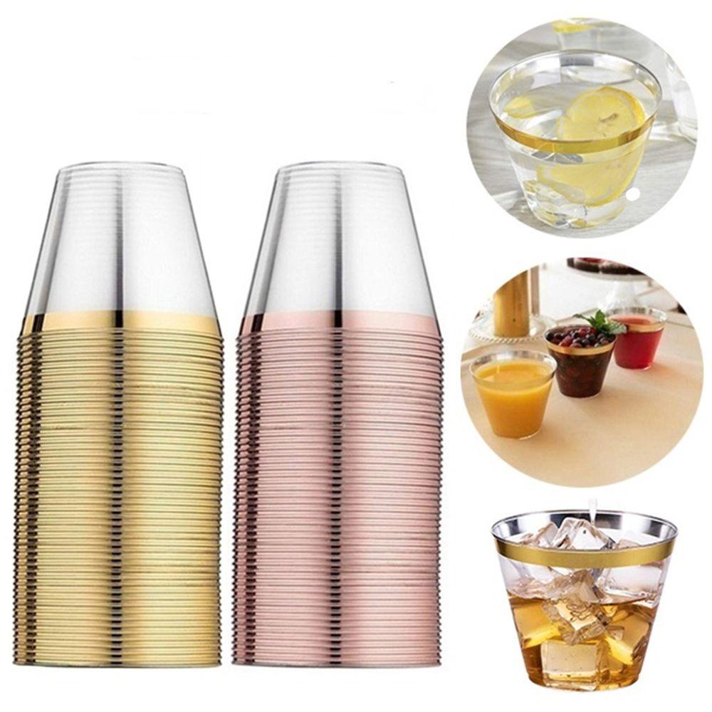 10/20/30pcs Home Decor Wine Birthday Party Plastic Cups Transparent Disposable Tableware