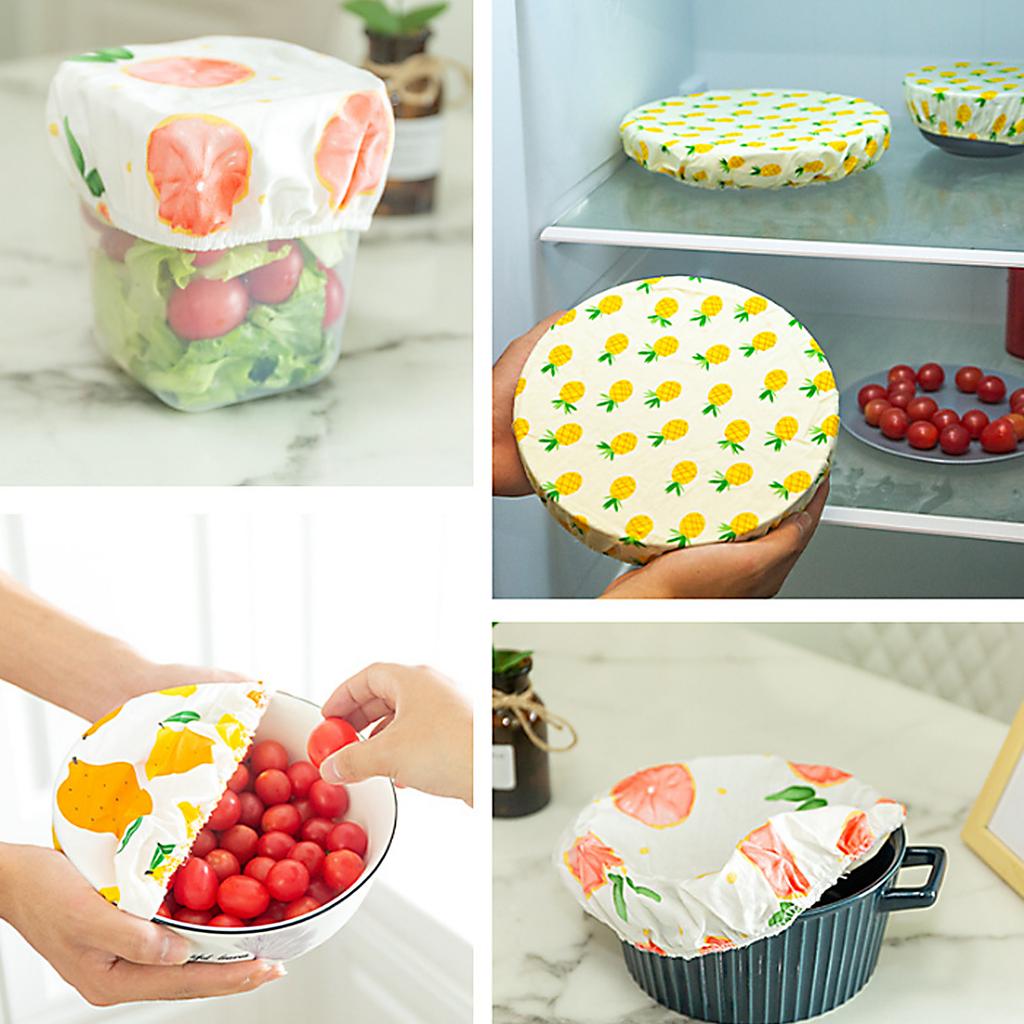 Крышки для мисок Многоразовые крышки для мисок Эластичные крышки для хранения продуктов Крышки для мисок Многоразовые крышки для еды Фруктов Остатков