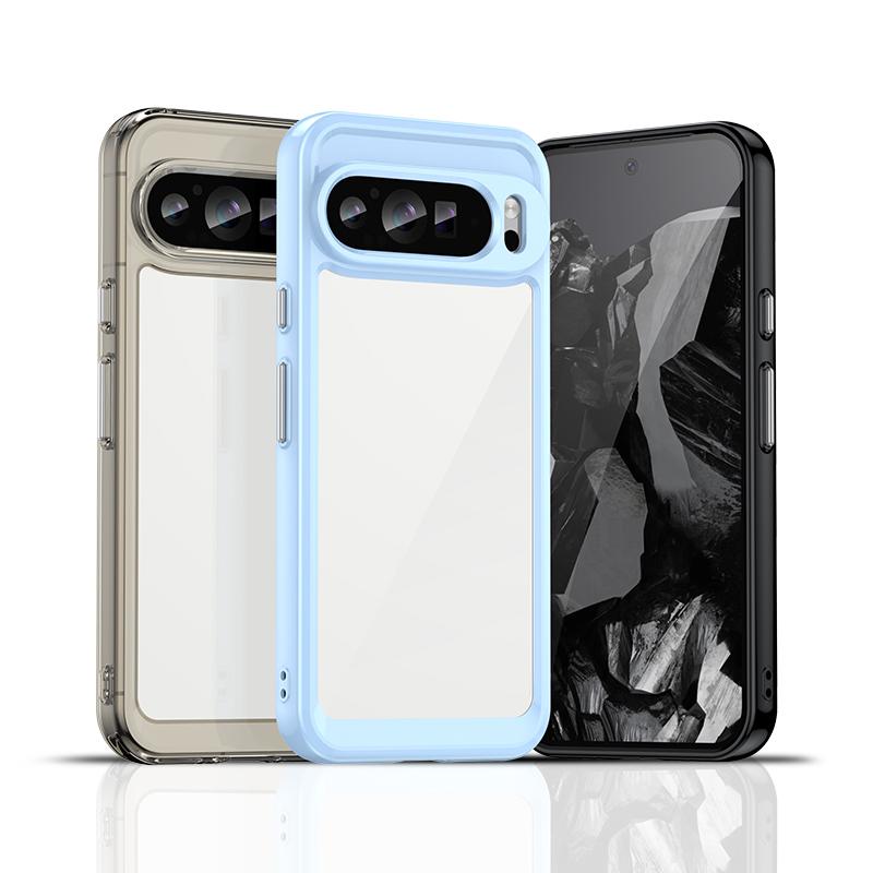 For Google Pixel 9 Pro XL Clear Case Pixel 9 Pro XL 8 7 Pro 8A 7A Cover Coque Fundas Hard Translucent Phone Bumper Pixel 9 Pro