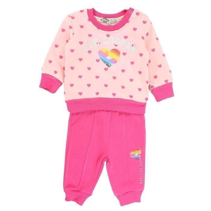 Ensemble - Lee Cooper - LC11986 JOG BABY S3-3M - Jogging bébé - Coton - Rose - Fille