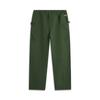 Li Ning Sports Lifestyle Series Solid Color Mid Waist Breathable Straight Leg Knitted Sports Pants Men Bottoms Seaweed-Green AYKU739-3