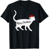 Funny Bengal Cat Animal Lover Santa Hat Bengal Cat Christmas T-Shirt for Men Women Kids