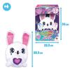 Peluche interactive lapin - Bizak - Mini lapins surprise - Sons et réactions - Blanc/Gris - Grande taille