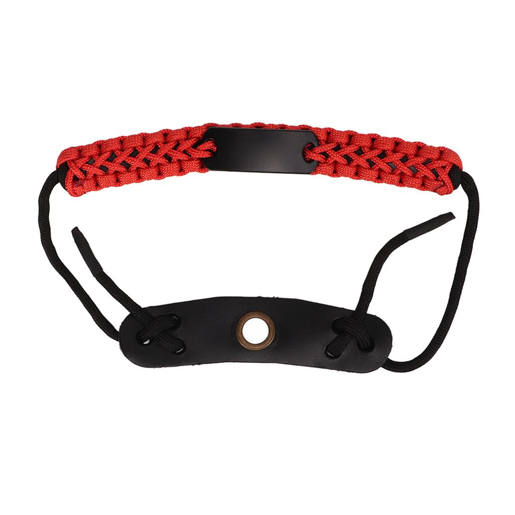 Nylon Rope Bow Archery Wrist Sling Adjustable Bows Arrows Wrist Rope for Hunting Shooting Red