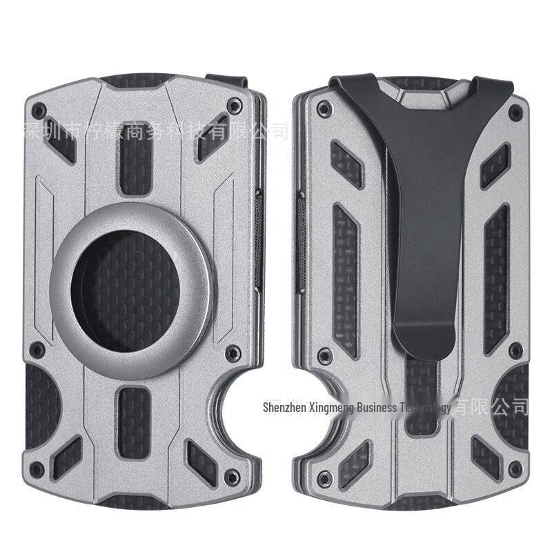 Ультратонкий держатель карт из алюминиевого сплава RFID с защитой от кражи и AirTag для мужчин