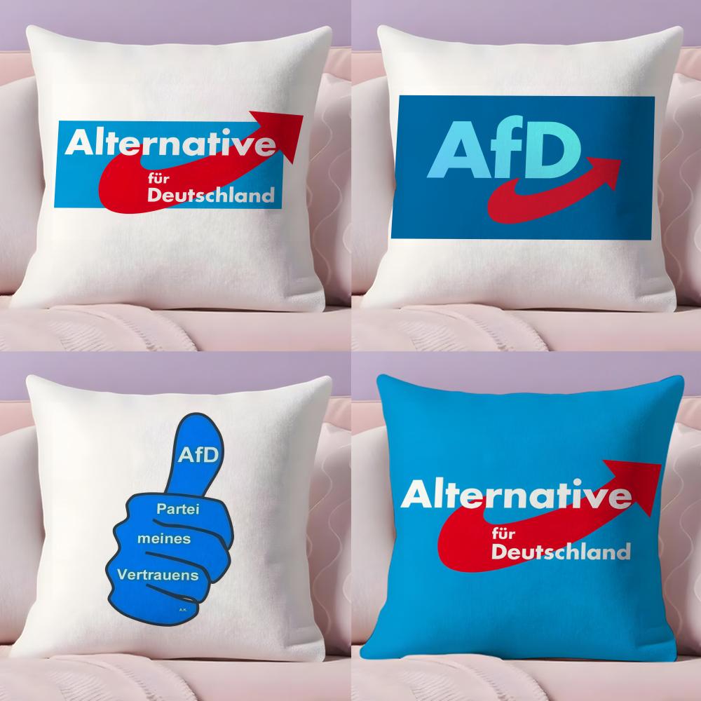 Альтернативная наволочка Afd Germany Плюшевая ткань Мягкая Двусторонняя печать Невидимая молния Чехол для диванной подушки Домашний декор