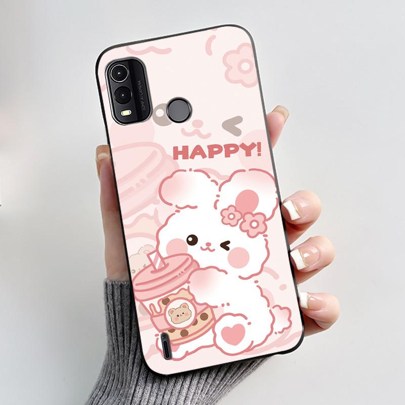 Black Case For Nokia G11 Plus Unique Design Black Cat Holding A Basket Pattern Shell Jelly Color Anti-scratch Soft Casing