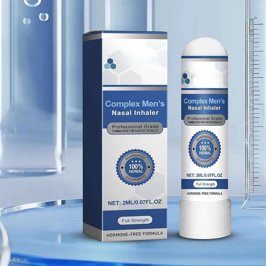 Portable Nasal Inhaler Ergonomic Nose-breathing Stick for Men Cool Refreshing Sensation Sinus Nasal Inhaler for Driving Business