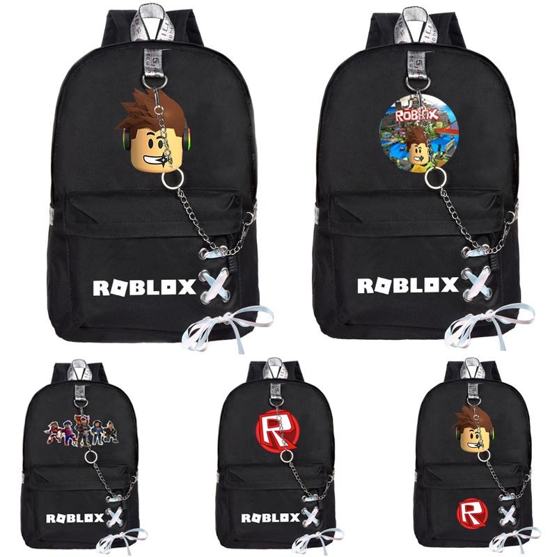 Рюкзак из ткани Оксфорд с принтом Roblox и уникальным дизайном с цепочкой для студентов