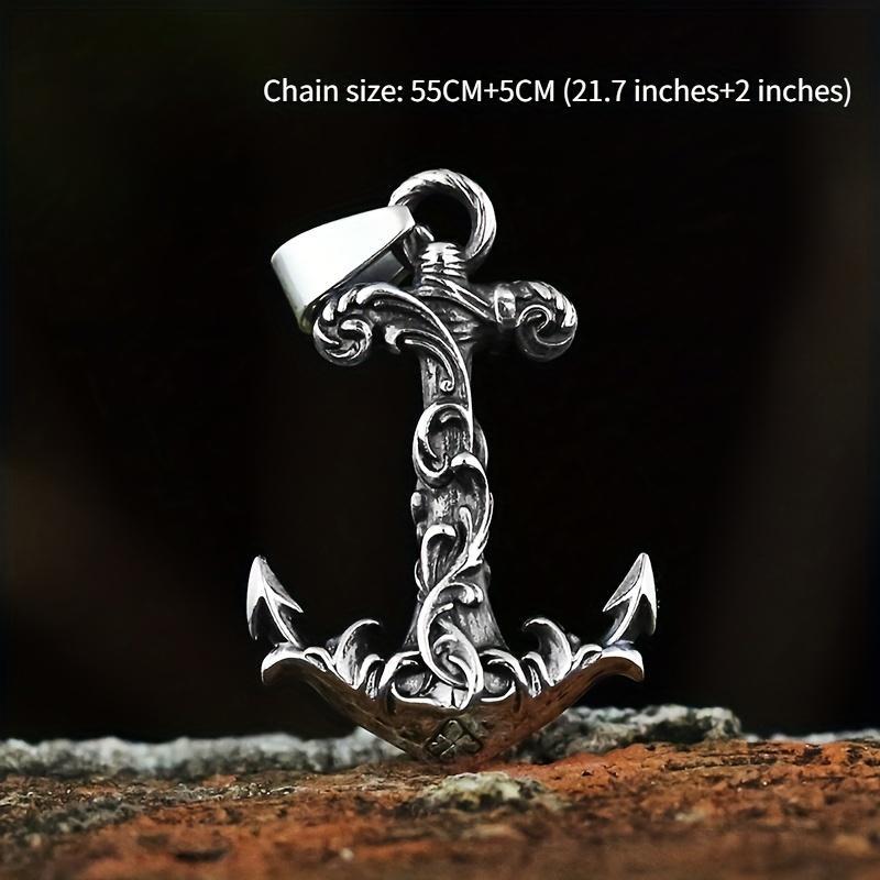 Классическая мода якорь браслет узор крест античный кулон ожерелье мужские аксессуары на шею