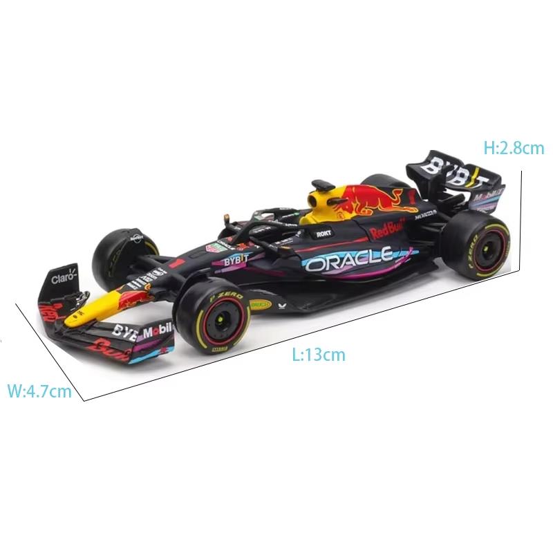 Ббураго 1:43 2023 F1 Red Bull RB19 Сплав Автомобиль Формула Гонки Литая Модель Игрушка Коллекция Подарки Верстаппен Майами RB 19