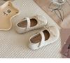 Корейские туфли-принцессы для девочек - Весна/Осень, Бархатные балетки с бантом