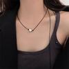 Y2K Adjustable Rope Star Pendant Choker Necklace Pentagram Clavicular Chain Female Jewelry Birthday Gift