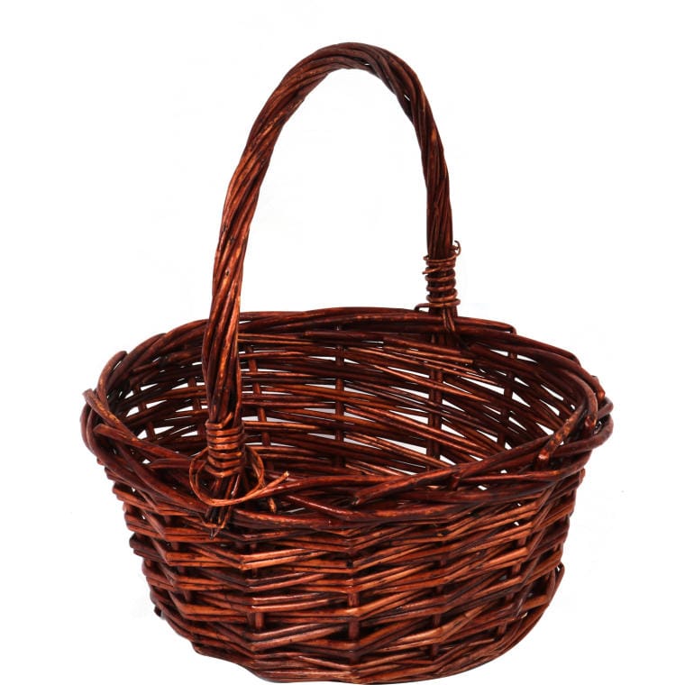 Natural Easter basket for Easter decoration, diameter 23cm, height 24cm
