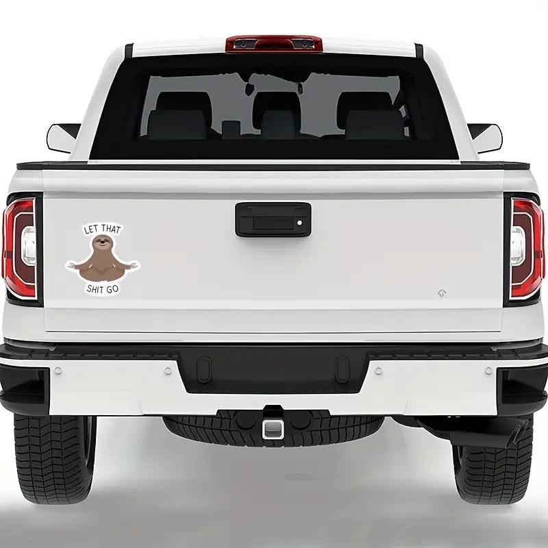 JT36 # Автомобильная наклейка Медитация Ленивец Водонепроницаемая виниловая наклейка Автомобильные аксессуары Декор