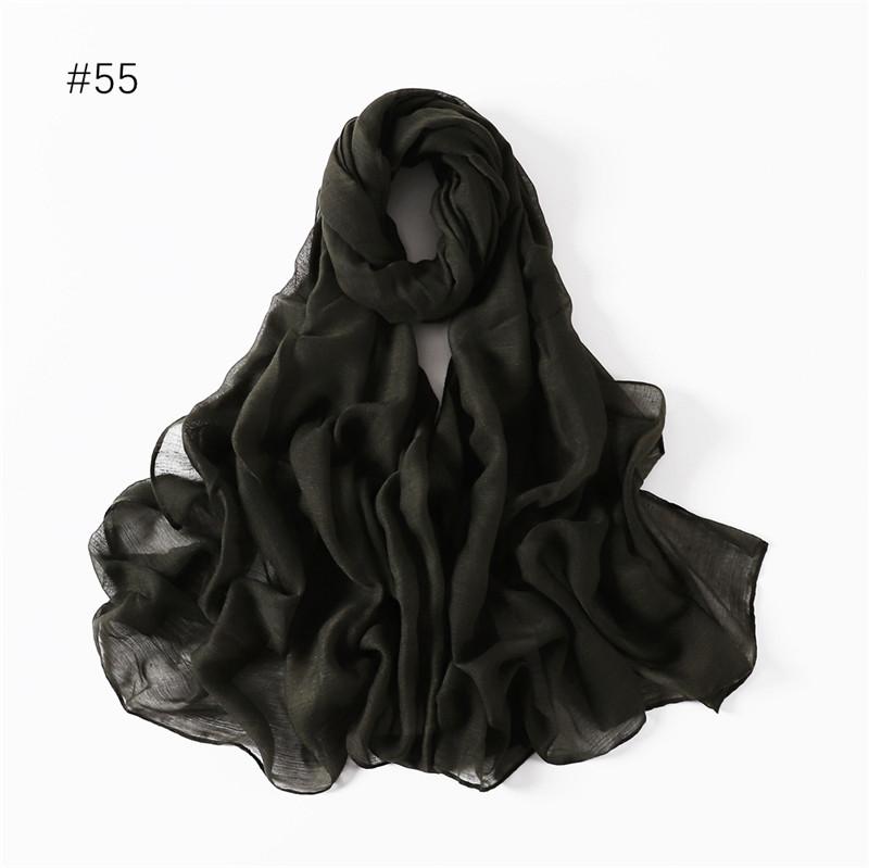 58 Colors Women Candy Color Voile Scarf Plain Solid Pashmina Female Warm Cotton Viscose Scarves Blanket Shawls And Wraps Bufanda