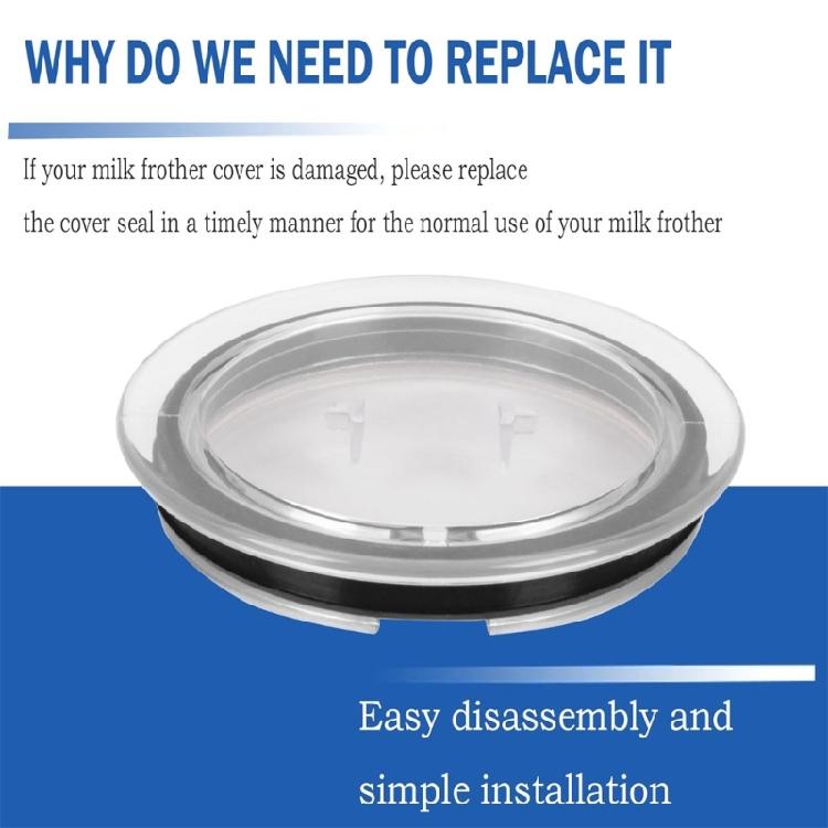 Milk Frother Lid Replacement Milk Frother Part Coffee Machine Spare Part Milk Frother Lid Accessory Plastic Texture