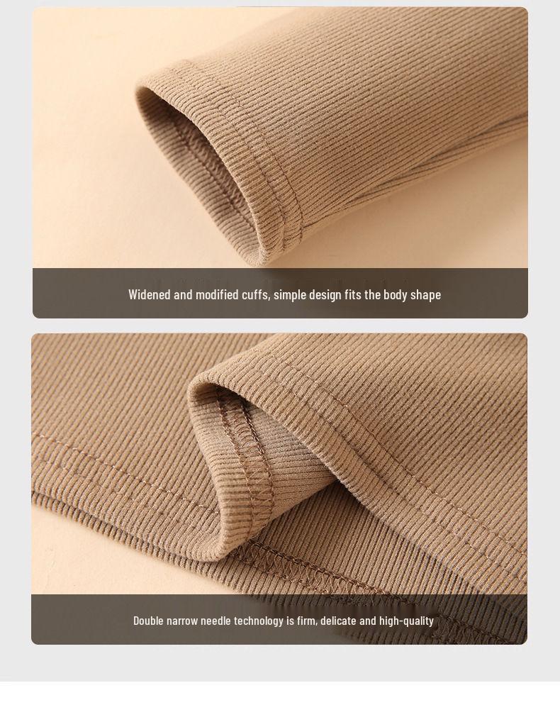 Элегантная женская трикотажная рубашка с полувысоким воротом - Легкая роскошь, с длинными рукавами и тонкая для осени/весны.