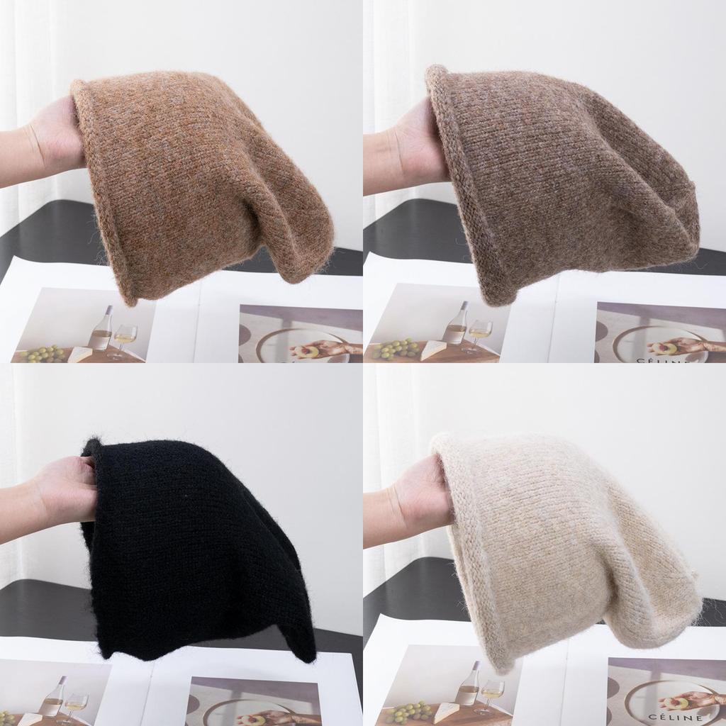 Sheep Wool Knit Beanie Hat For Women Winter Warmth And Windproof Protection