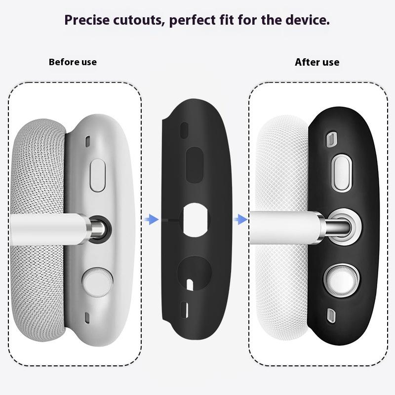 Силиконовый Защитный Набор для Наушников AirPods Max: Повязка, Амбушюры и Насадки на Уши. Защита от Царапин, Ударопрочный, Моющийся, Разноцветный Аксессуар