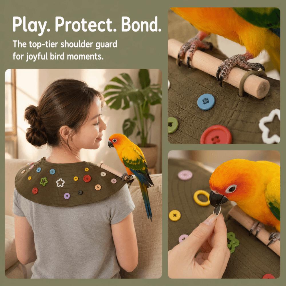 Anti-Scratch Parrot Shawl Anti-Bite Washable Bird Shoulder Cape Thicken Multi-Functional Bird Training Shawl Outdoor