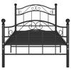 vidaXL Bett Schwarz Metall 100x200 cm
