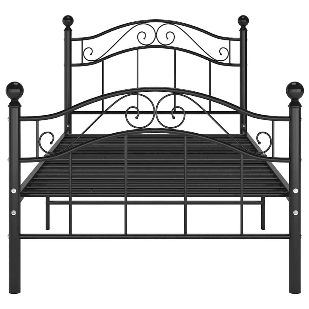 vidaXL Bett Schwarz Metall 100x200 cm