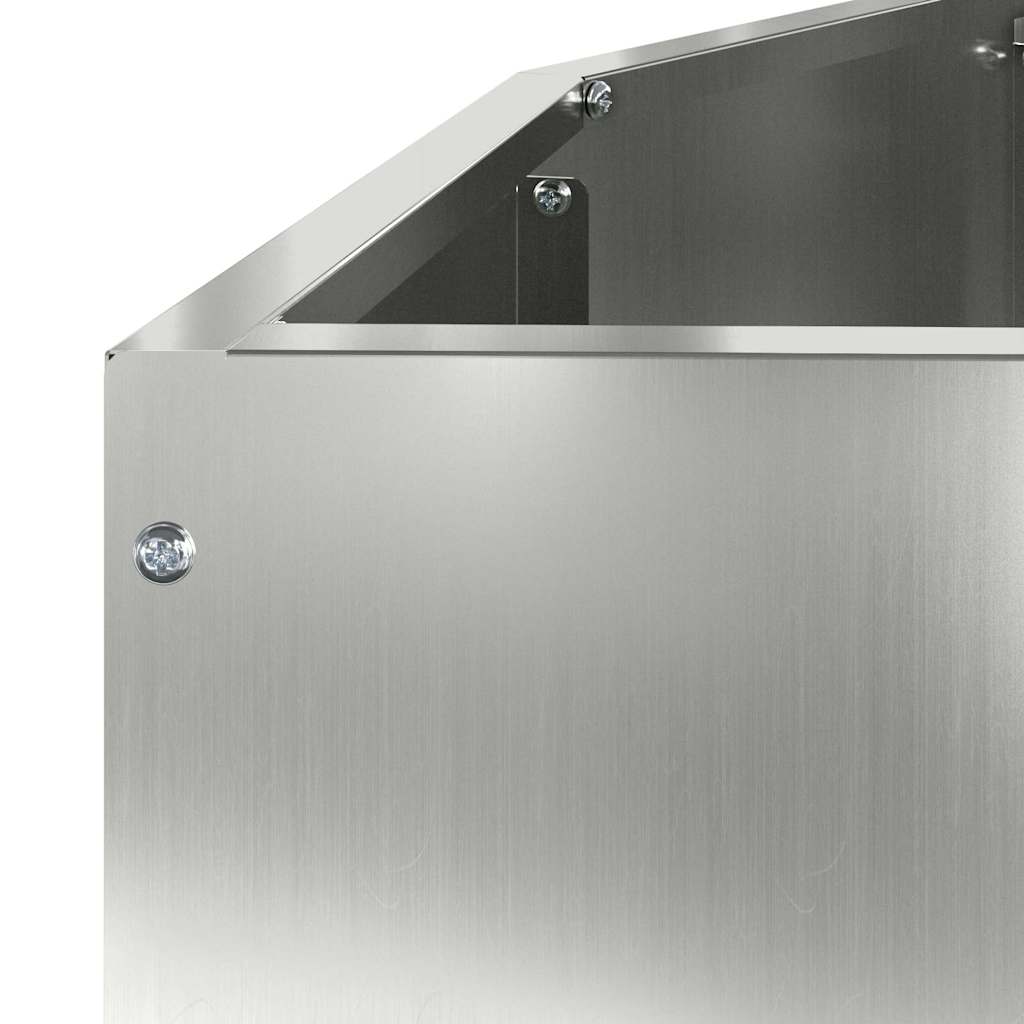 Planter Silver 120 x 60 x 35 cm Galvanized Steel