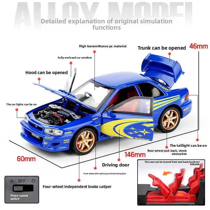 Симуляция 1/32 Subaru Impreza Rally Edition Сплав Модель Спортивного Автомобиля Украшение Игрушки Дети Мальчик Литой Игрушечный Транспорт Домашний Декор