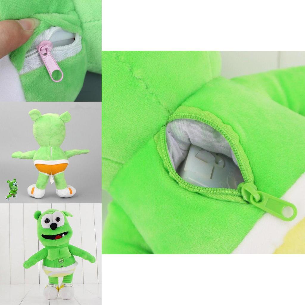 Delightful Green Gummy Bear Plush Soft Toy Cuddly Musical Teddy Bear Birthday Gift