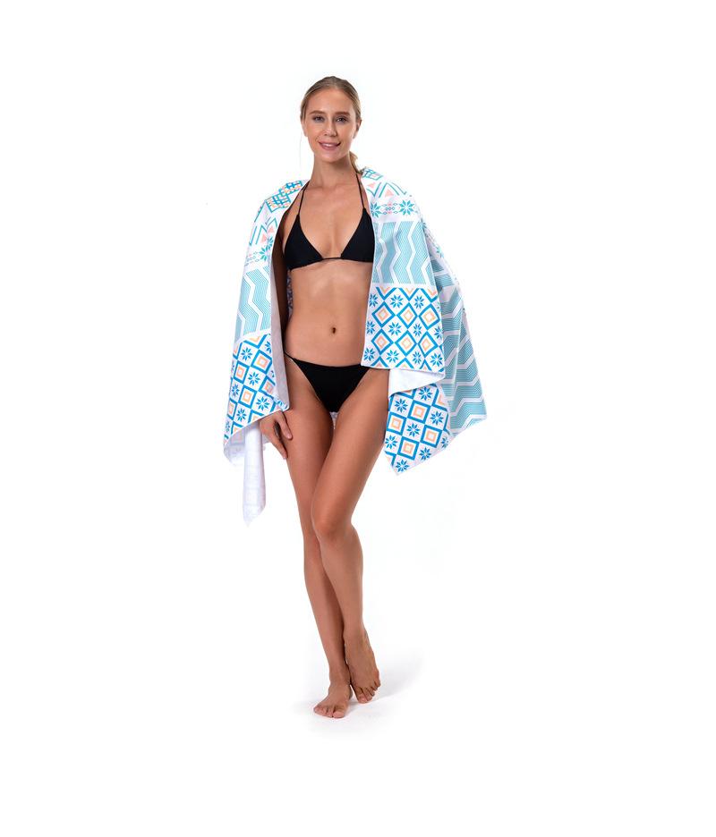 Микрофибра двухстороннее бархатное влаговпитывающее быстросохнущее полотенце для купания, пляжное полотенце, пляжное полотенце