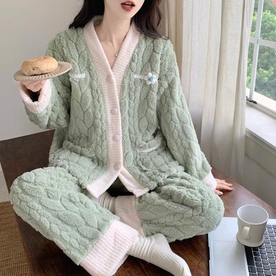 Осень-зима Kawaii однотонные пижамные комплекты женские пижамы фланелевые пижамы для сна женские пижамы женские ночные костюмы домашняя одежда