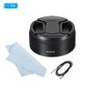 PATIKIL Lens Hood Standard Focus Fog Surface Internal Hood with 52mm Lens Cap and Cleaning Cloth for Camera Lens Black 40.5mm Anti-Reflective