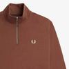 Fred Perry [базовый] Толстовка с застежкой-молнией на половину длины, цвет виски-коричневый Afpm2433574 W52