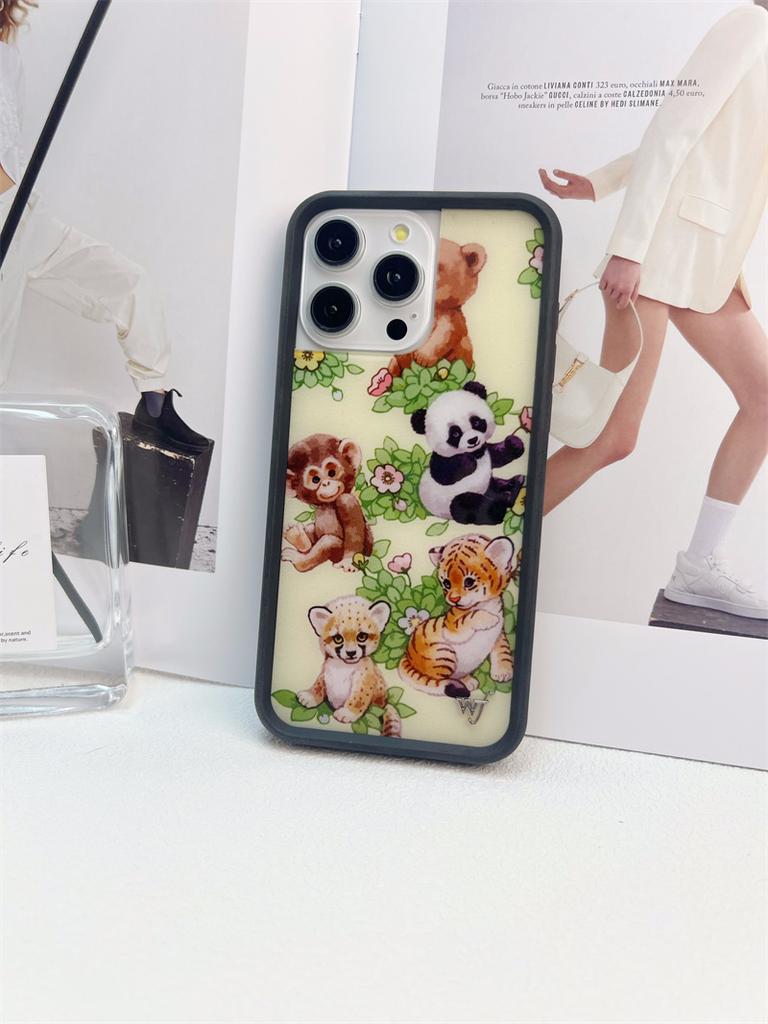 Мультяшный чехол для телефона с полевыми цветами, милый, животные, котенок, медведь, для iPhone 17 Pro 13 Pro 14 Pro 15 Promax, WF, голубь, ягненок, лебедь, чехол для телефона
