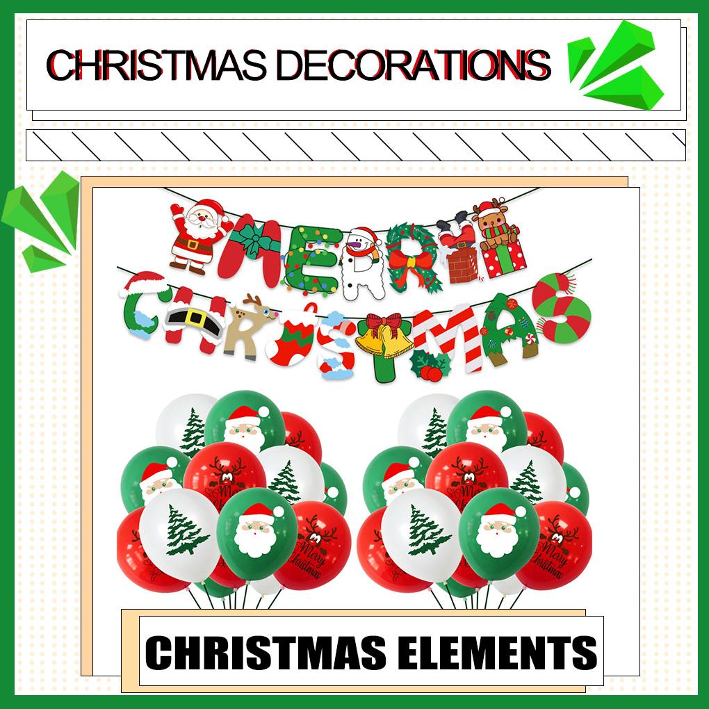 Набор украшений для рождественской тематической вечеринки, Дед Мороз, воздушный шар, латексное искусство, подвеска-поделка, декоративный реквизит с лентой