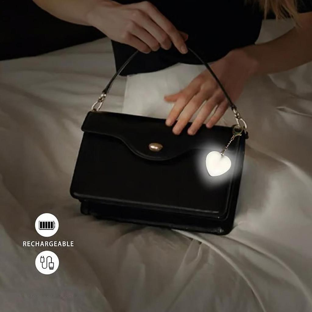 Кошелек Светящееся Сердце Свет LED Сенсорный Свет для кошелька Активация касанием Свет для сумки Ночной свет для сумки Лампа для кошелька Перезаряжаемый