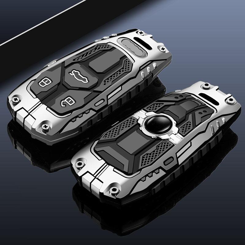 Zinc Alloy Car Flip Key Case Cover for A1 A3 A4 8P 8L 8V A5 B6 B7 A6 A7 C5 C6 Q3 Q5 Q7 4F S3 S4 S6 RS3 TT Shell Fob