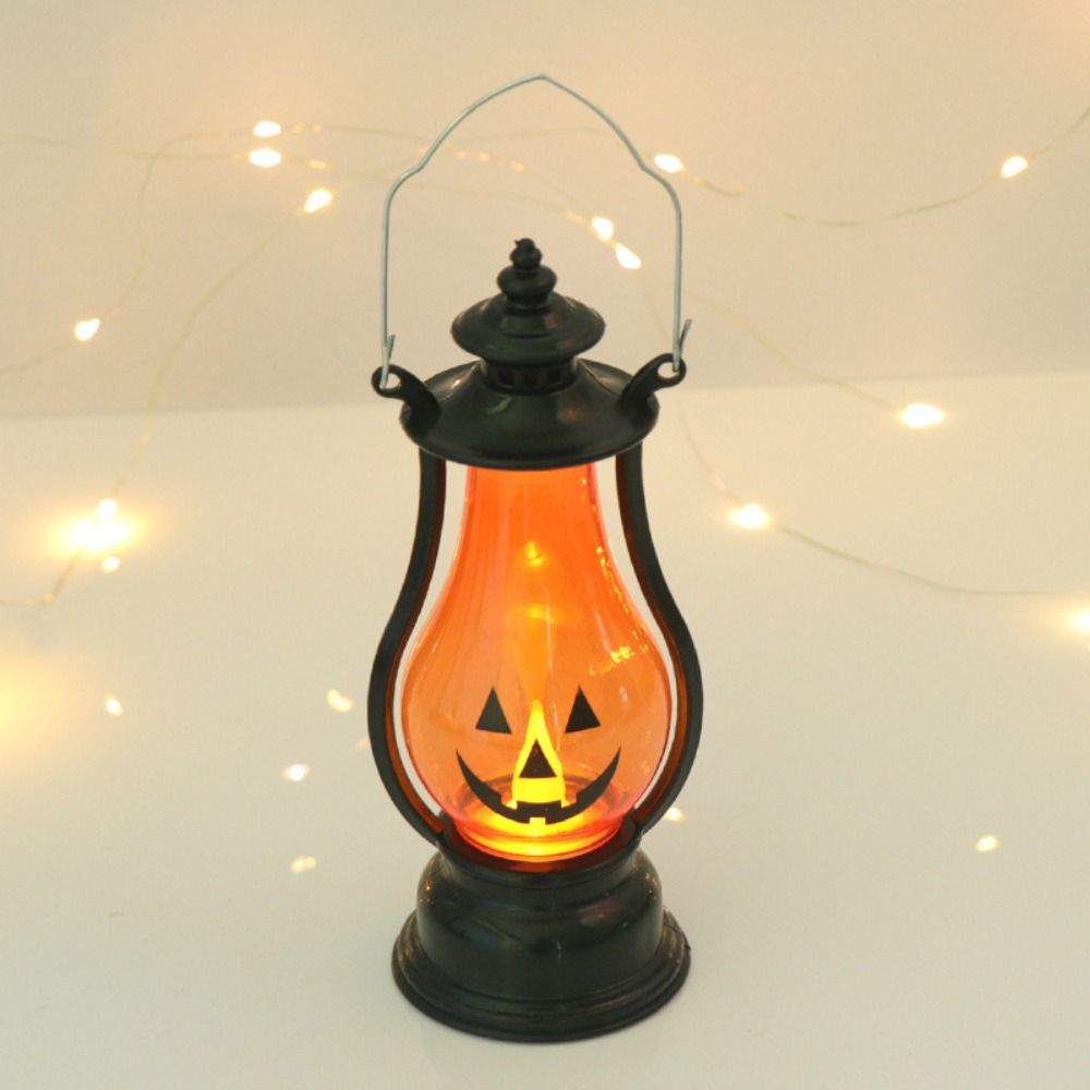 Expression Ghost Lantern Light Hanging Small Oil Lamp Portable LED Pumpkin Lantern Home Decoration
